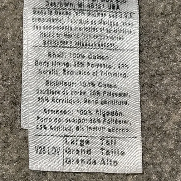 Vintage. Carhartt. USA Components. Zip Vest. Fleece-lined.  Men's size LT - Picture 10 of 16